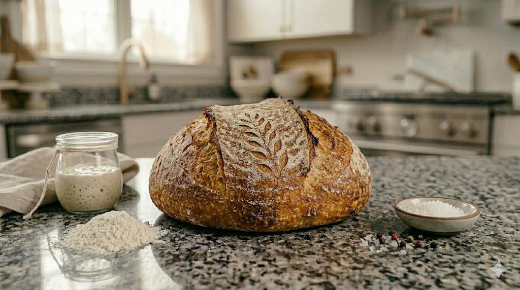 Freshly baked sourdough